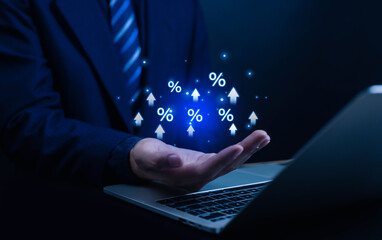 Business Growth Planning and Strategy Concept, Showing Good Economy From Digital Screen, Strategy, Idea, Success, Growth, Productivity, Increase, Good Economy