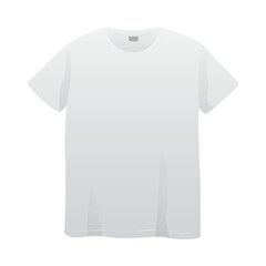 A plain white t-shirt with short sleeves is displayed against a white background.
