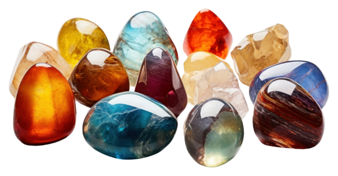 PNG Polished gems gemstone jewelry crystal.