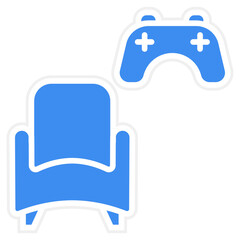 Gaming areas icon style