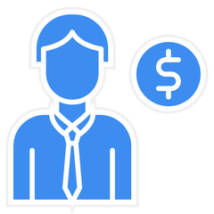 Male Croupier icon style