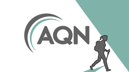 Fototapeta premium Hiking trekking adventure logo design for outdoor activities and travel company aqn brand identity vector