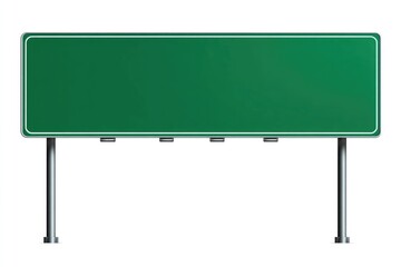 Obraz premium Empty green highway sign (2)