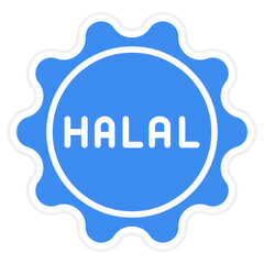 Halal Sign icon style