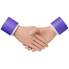 handshake between two businessmen 3d icon