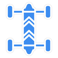 Obraz premium Longboard icon style