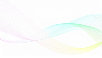 Abstract elegant lines in soft pastel colors on white HD background, modern and clean presentation style