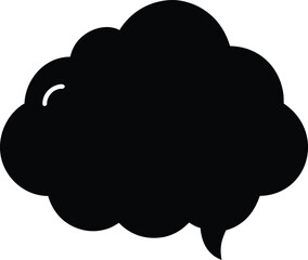 Artistic Cloud Shaped Text Box Vector.
