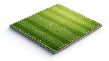 Isometric Soccer Field Illustration