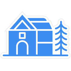 Ski Lodge icon style