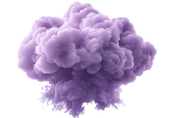 Obraz premium A purple cloud of smoke in the shape of an explosion, on a white background, in PNG and vector formats.