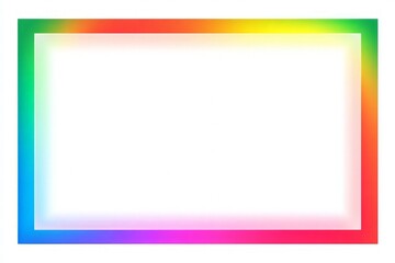 Rainbow Gradient Frame On White Background