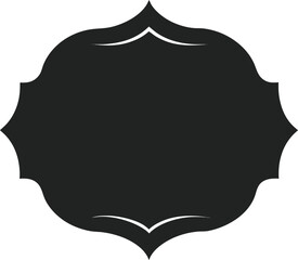 Elegant Curved Edge Text Box Vector.