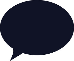 Elegant Speech Bubble Silhouette Vector Design.