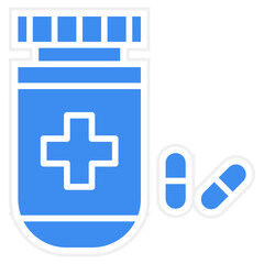 Obraz premium Medicine Bottle icon style