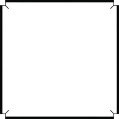 Obraz premium High Resolution Minimal Border Silhouette.