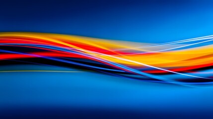 Abstract design with vibrant flowing lines.