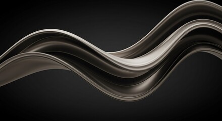 Fluid Elegance: Abstract Dark Grey Wave