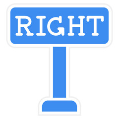 Right To Object Vector Icon Style