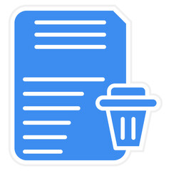 Data Erasure Vector Icon Style