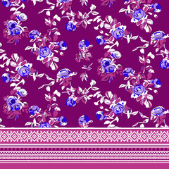 seamless floral pattern with flowers textile shirt style