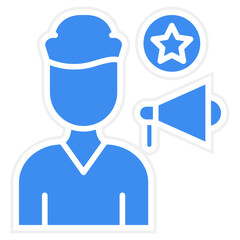 Male Influencer Vector Icon Style