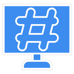 Hashtag Vector Icon Style