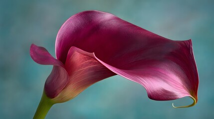 Close-up of a vibrant purple calla lily.