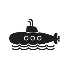 Black submarine vector illustration underwater vessel naval ship ocean exploration military craft isolated eps graphic