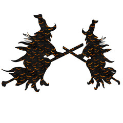 Halloween clipart spooky illustrations of pumpkins, ghosts, bats, witches, haunted house, skeletons, creepy decorations, vector design set, scary cartoon elements for autumn holiday party