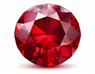 Generated image 深みのある赤色が美しいガーネットのカットストーン