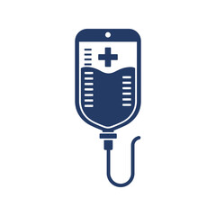 Medical iv bag vector illustration intravenous drip saline solution healthcare infusion hospital fluid therapy medical equipment icon isolated eps graphic