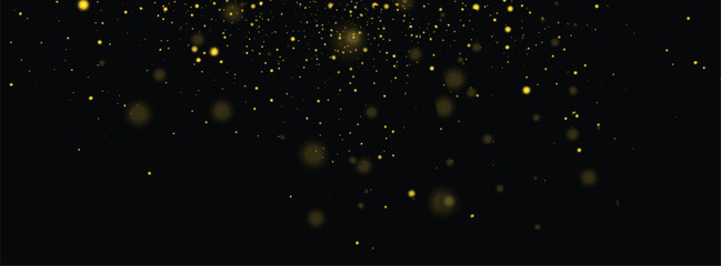 Luxury light effect golden glitter confetti background design