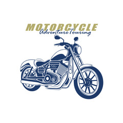Obraz premium Harley Motorcycle logo design vector. Silhouette Harley Motorcycle Template Illustration