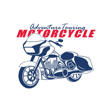 Harley Motorcycle logo design vector. Silhouette Harley Motorcycle Template Illustration