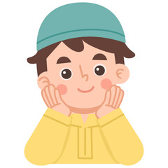 Illustration of a cute little boy