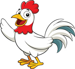 Cartoon Cock vector design, Cock logo and icon design, Cock illustration vector design