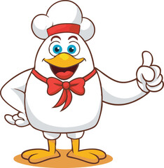 Chef Chicken vector design, Cock logo design, Cock illustration vector design