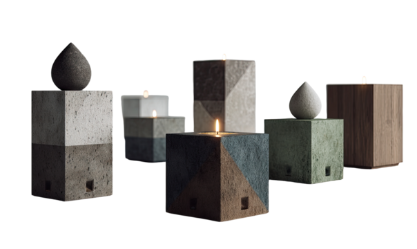Geometric candle holders