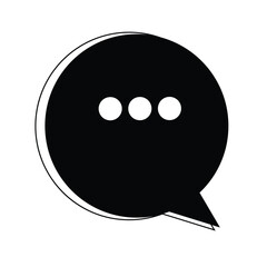 Set of speech bubble vector icons. Chat or message symbol. Think or speak icons.EPS10