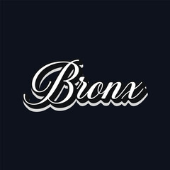 Fototapeta premium Bronx hand made script font. Vector Bronx text typography design for tshirt hoodie baseball cap jacket and other uses vector