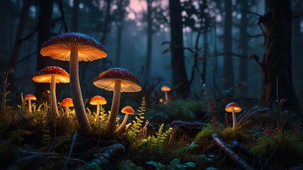 Fototapeta premium mushroom in the forest