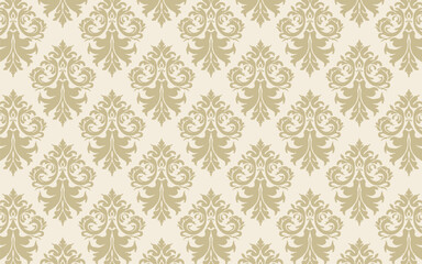 royal luxury damask pattern design elegant background interior wallpaper suitable for textile or packaging print