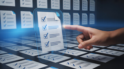 Digital checklist selection for modern business efficiency and task management