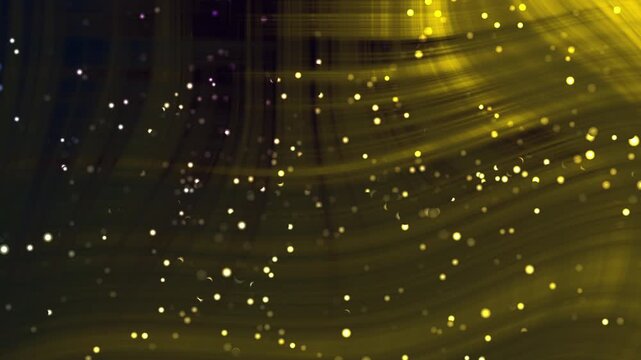 Shadows Lit by Golden Flow: Yellow Particle Gradient Back Ground with Beautiful Dark Tones for Digital Signage, Stage Visual Loops, App Splash Screens, Video Montages, and Event Branding