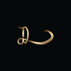Obraz premium Golden Letter D Luxury 