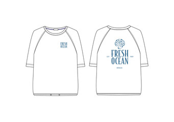 women's t-shirt  template  front & back with artwork graphic,Easy to use  template, sketch 