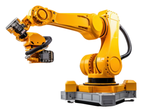 PNG Robot arm machine tool for industrial manufacture factory technology machinery equipment.