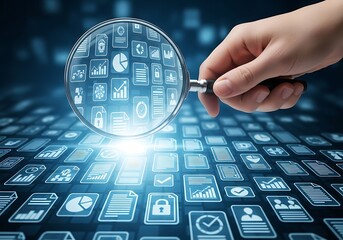 Examining Digital Information Through a Magnifying Glass Revealing Data Insights and Business Intelligence Trends