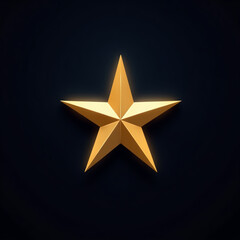 Obraz premium golden star on black background